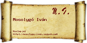 Mosolygó Iván névjegykártya